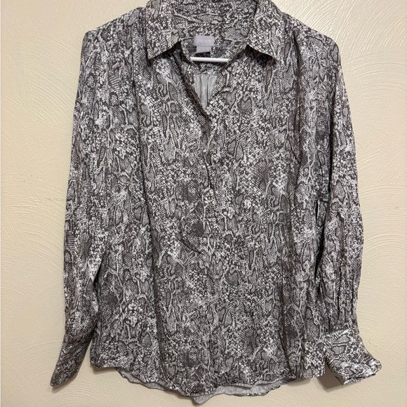 Chico's Tops - Chico’s Snakeskin Print Button Front Blouse Size 1 (US 8/10) Modal